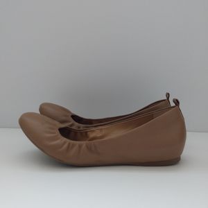 Brown Leather Ballet Flats
